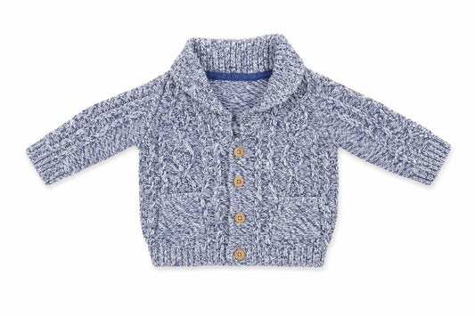 Marks and Spencer Unisex Blue Cardigan 6-9 Months