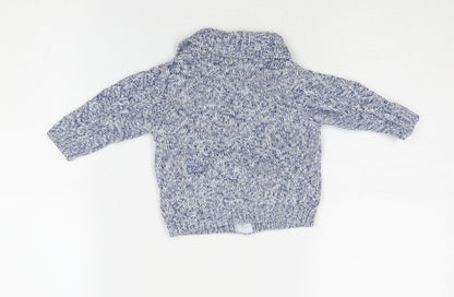 Marks and Spencer Unisex Blue Cardigan 6-9 Months