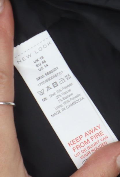 New Look Women's Black Blazer, Size 18, Business Casual