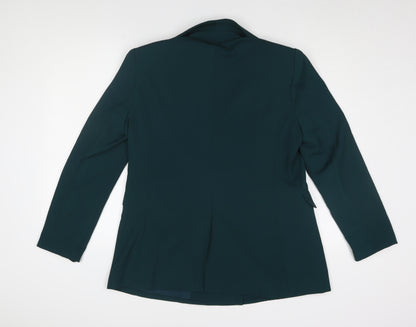 Wallis Women's Green Double-Breasted Blazer Size 14