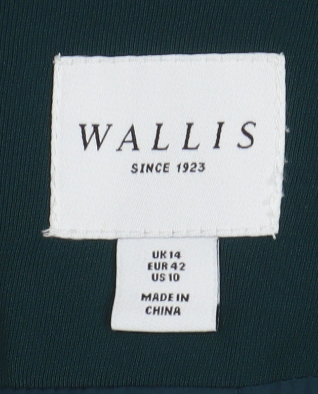 Wallis Women's Green Double-Breasted Blazer Size 14