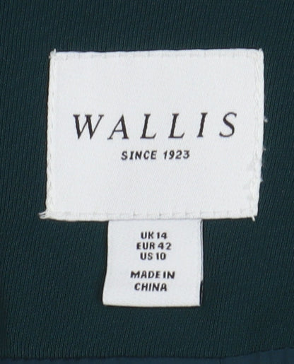 Wallis Women's Green Double-Breasted Blazer Size 14