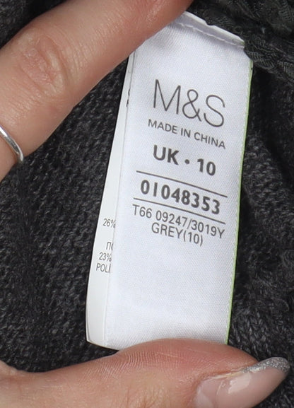 Womens UK Size 10 Marks and Spencer Grey Cardigan Jumper