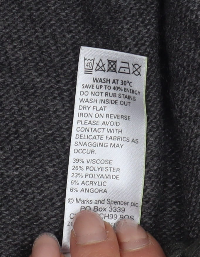 Womens UK Size 10 Marks and Spencer Grey Cardigan Jumper
