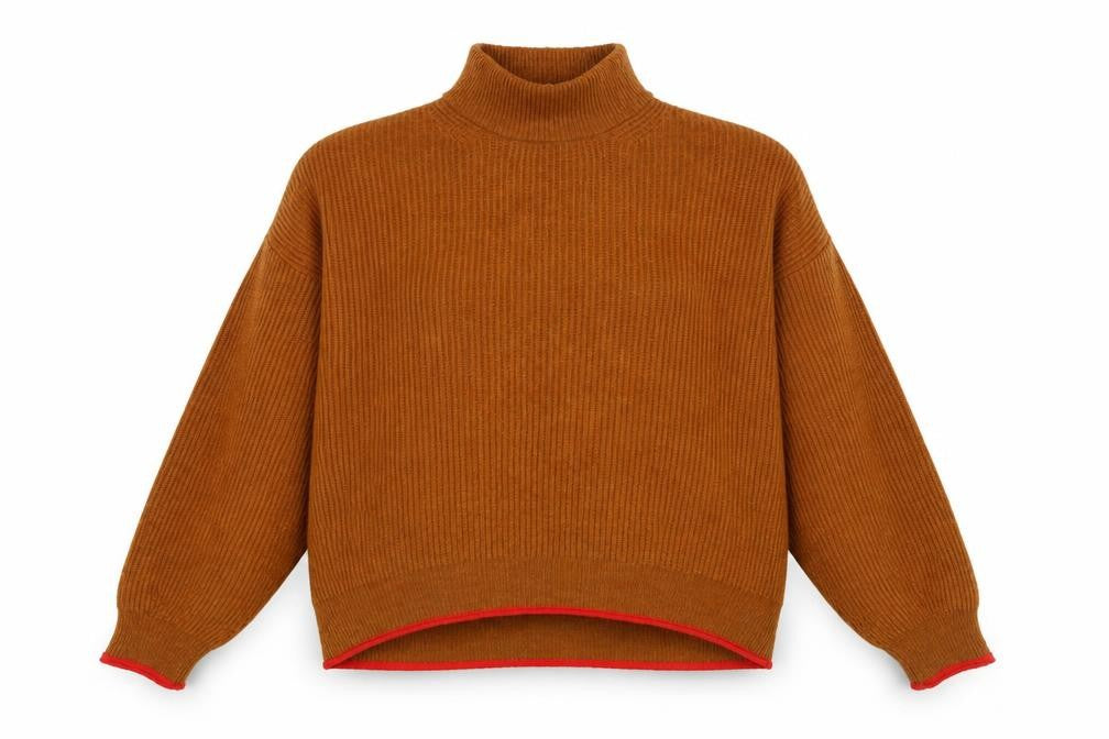 Womens UK Size M Promod Brown Pullover Jumper