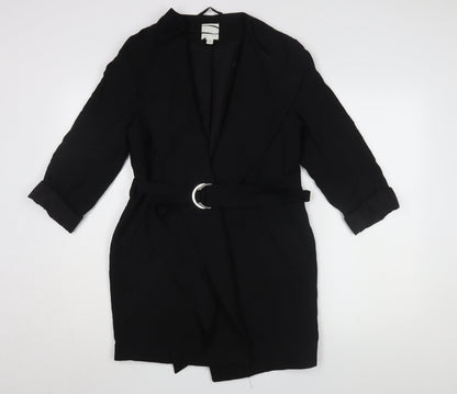 H&M Women's Black Collared Belted Dress XS
