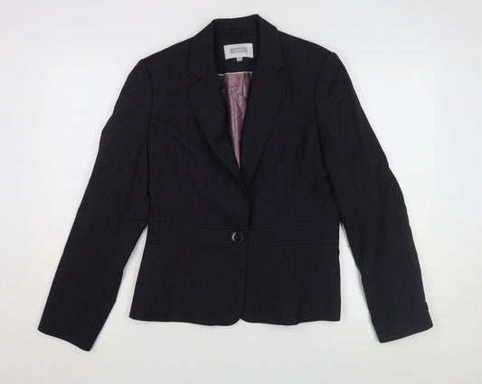 Next Women's Black Pinstripe Blazer Size 12