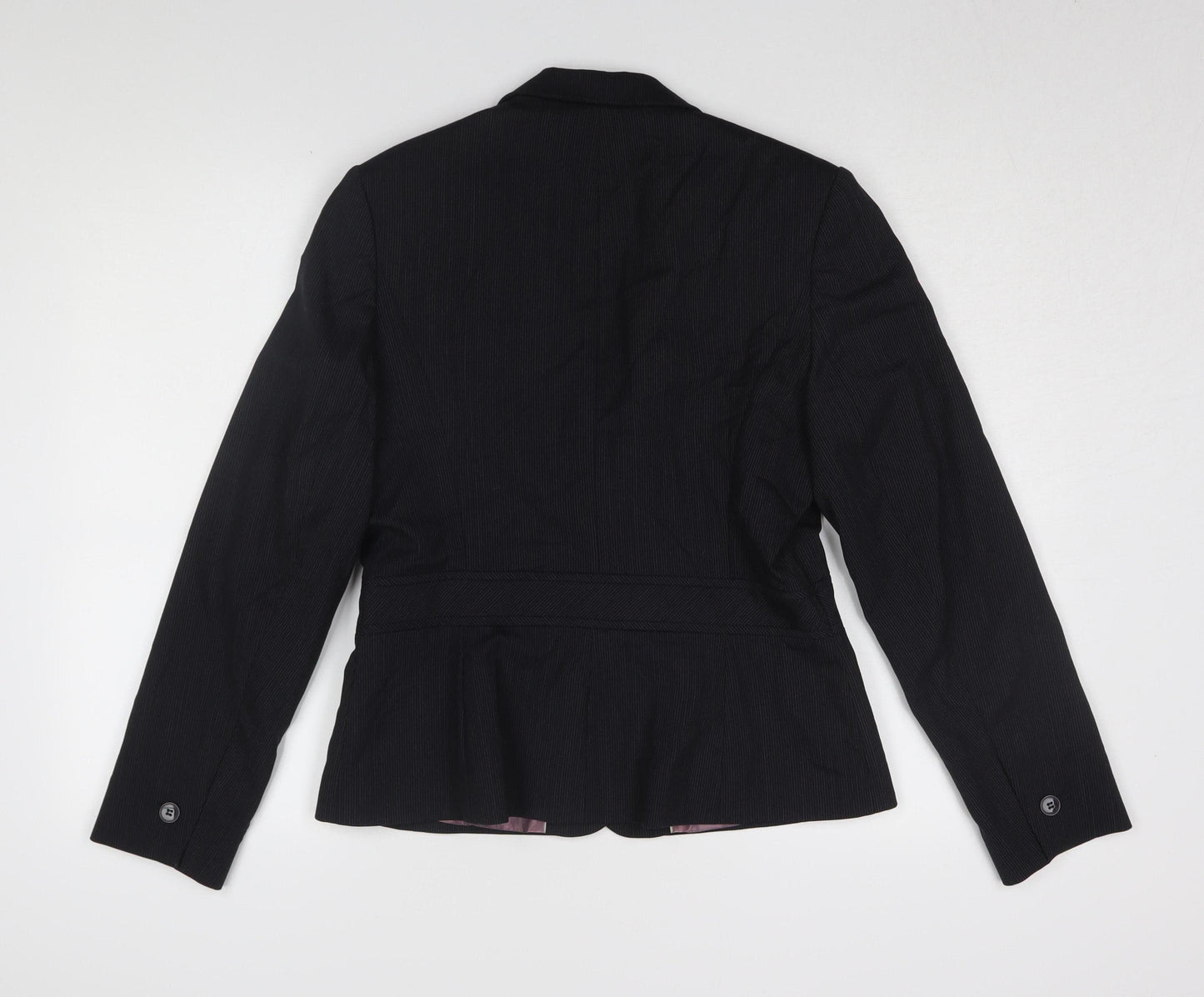 Next Women's Black Pinstripe Blazer Size 12