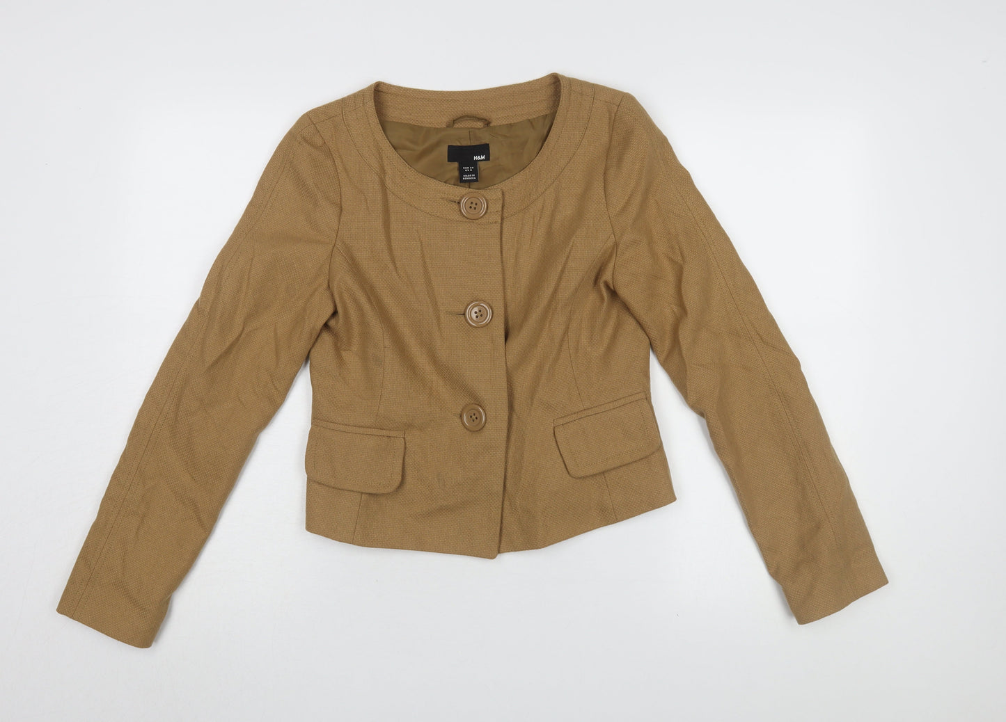 Womens UK Size 8 H&M Brown Basic Jacket