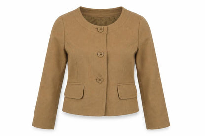 Womens UK Size 8 H&M Brown Basic Jacket