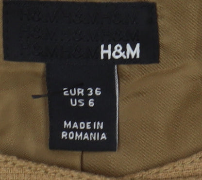 Womens UK Size 8 H&M Brown Basic Jacket