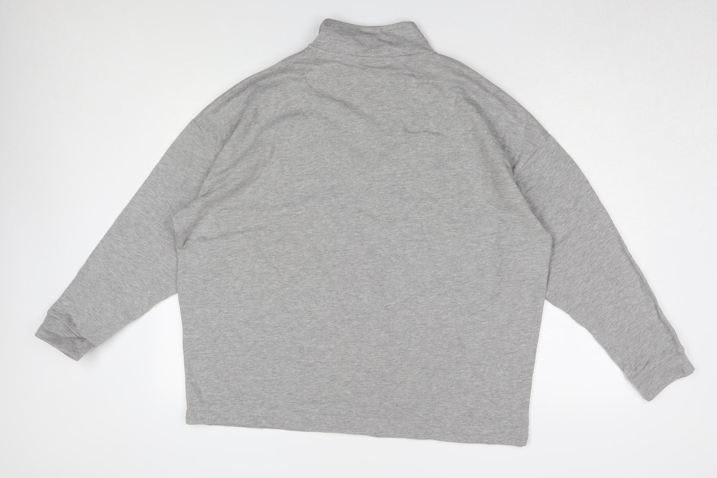 Damart Grey Women's Mock Neck Sweatshirt Zip 14/16