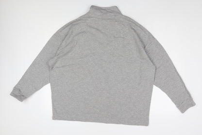 Damart Grey Women's Mock Neck Sweatshirt Zip 14/16