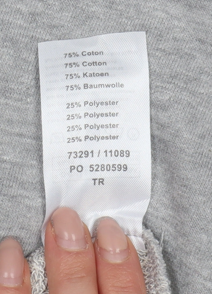 Damart Grey Women's Mock Neck Sweatshirt Zip 14/16