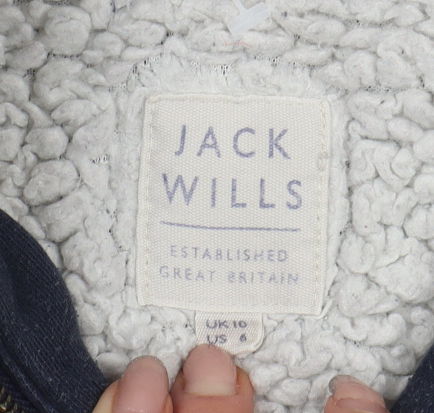 Womens UK Size 10 Jack Wills Blue Basic Jacket