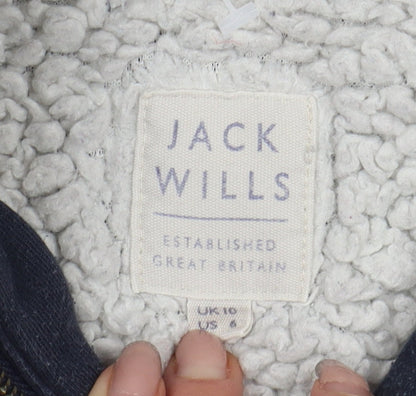 Womens UK Size 10 Jack Wills Blue Basic Jacket