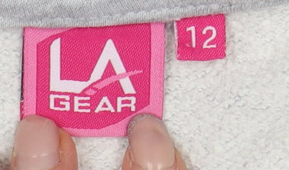 LA Gear Women's Grey Hooded Basic Jacket Size 12