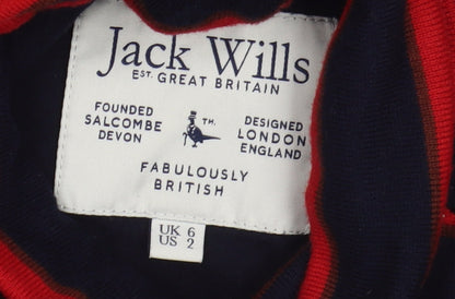 Jack Wills Women's Multicoloured Stripe T-Shirt Dress Size 6