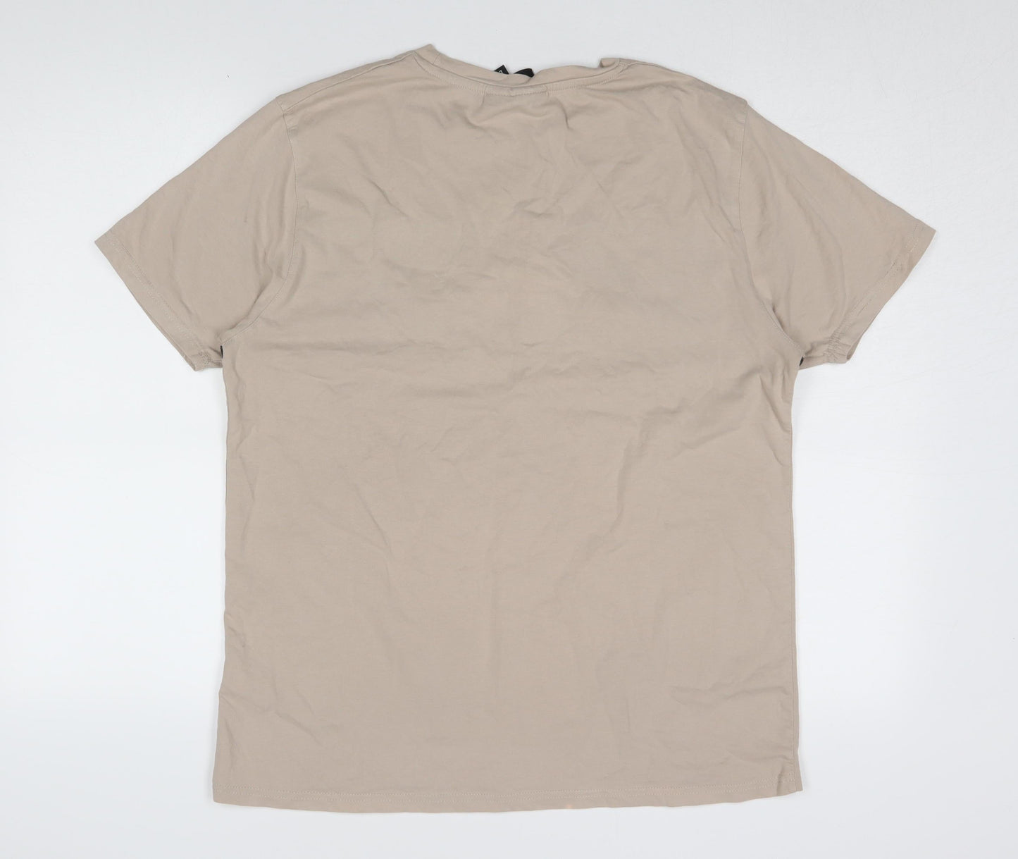 Métissier Paris Beige Crew Neck Men's T-Shirt L