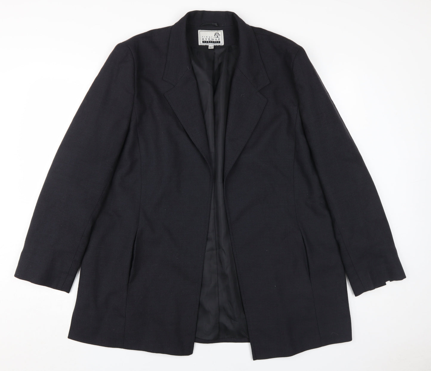 First Avenue Women's Black Classic Coat Size 18