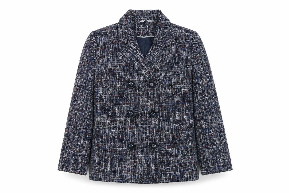 Womens UK Size 16 Classic Multicoloured Pea Coat
