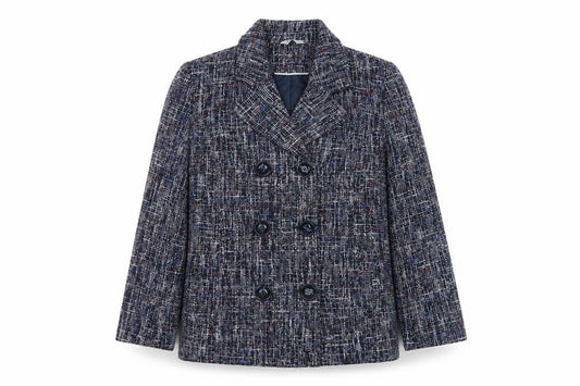Womens UK Size 16 Classic Multicoloured Pea Coat