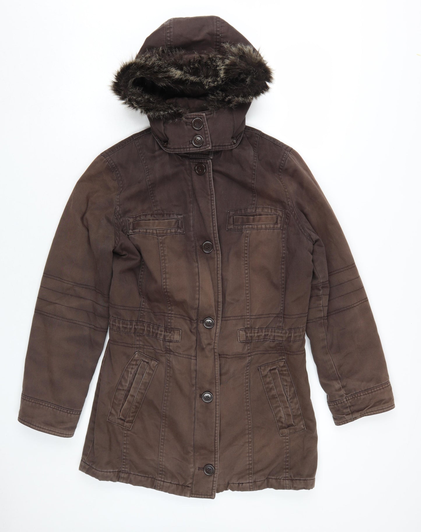 Womens UK Size 10 Mackays Brown Parka Coat