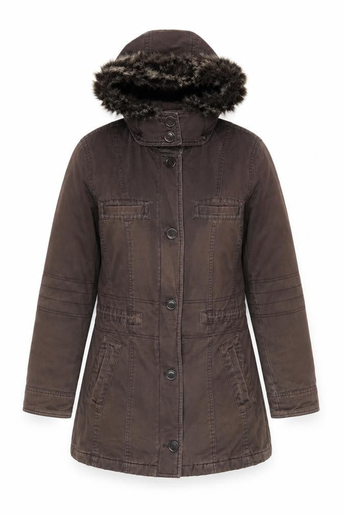 Womens UK Size 10 Mackays Brown Parka Coat