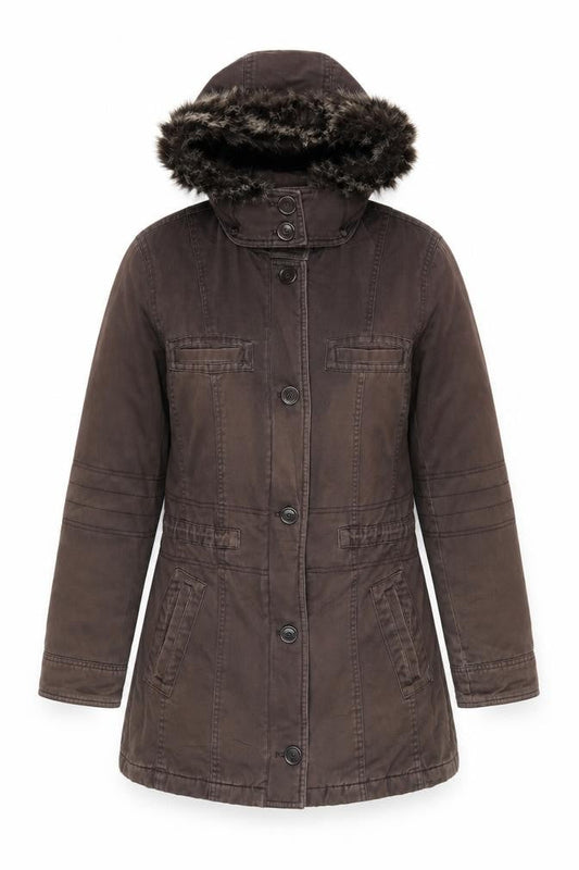Womens UK Size 10 Mackays Brown Parka Coat