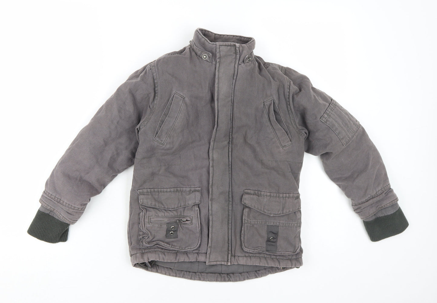 Sevenhill Boys Grey Cotton Basic Jacket 6 Years