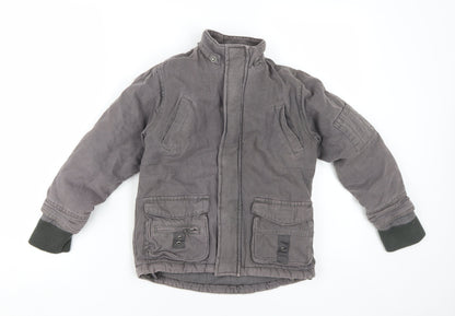 Sevenhill Boys Grey Cotton Basic Jacket 6 Years