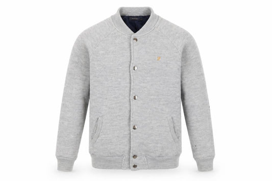 Mens UK Size S Farah Grey Varsity Jacket