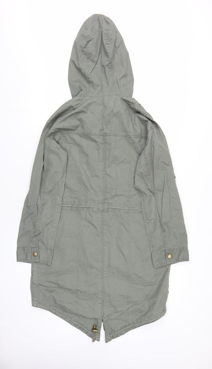 Womens UK Size 8 Fashion Union Green Parka Coat
