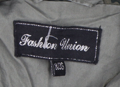 Womens UK Size 8 Fashion Union Green Parka Coat