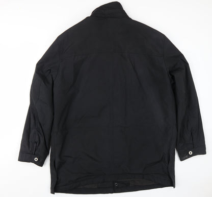 Mens UK Size L Marks and Spencer Black Overcoat