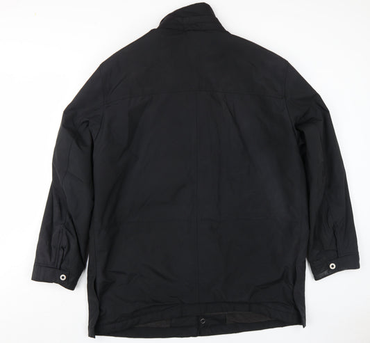 Mens UK Size L Marks and Spencer Black Overcoat