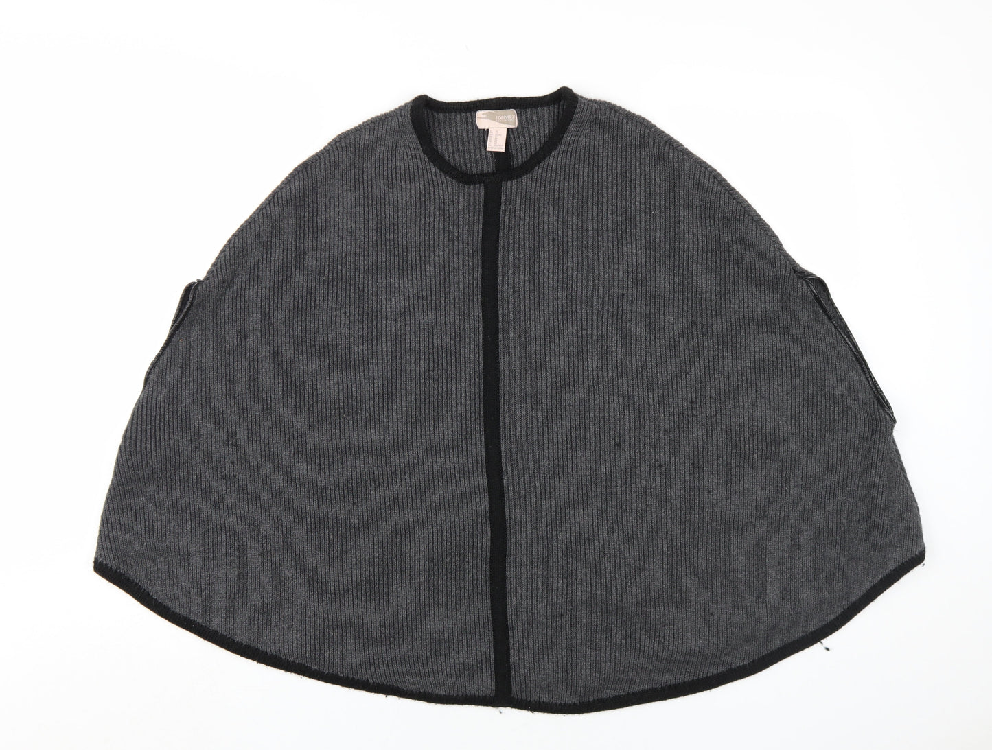Womens UK Size XS FOREVER 21 Grey Cape Jumper