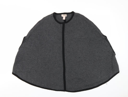 Forever 21 Women's Grey Knit Cape Jumper XS