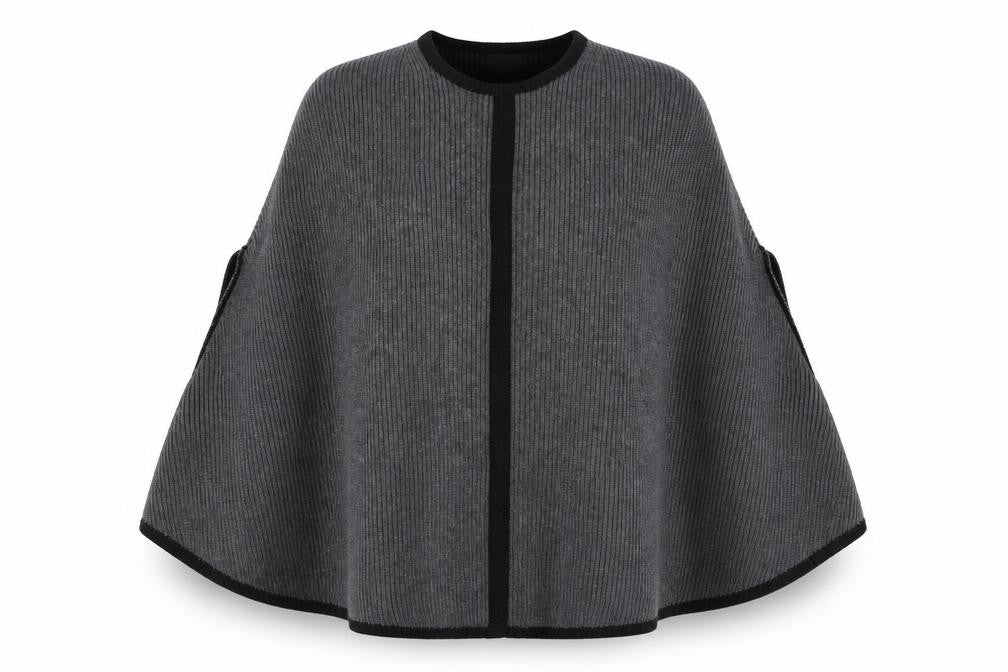 Womens UK Size XS FOREVER 21 Grey Cape Jumper