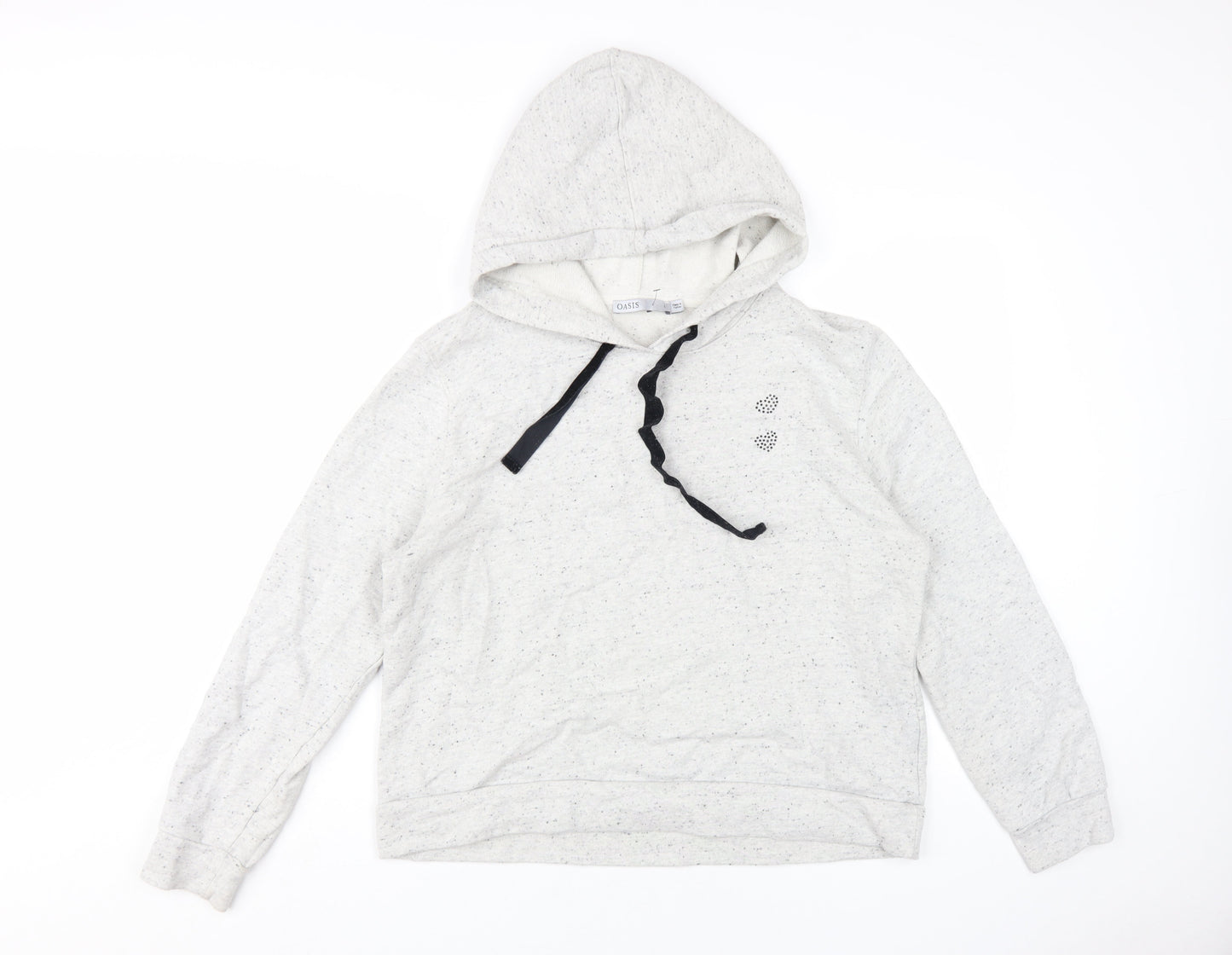 Oasis Women's Grey Pullover Hoodie Size L
