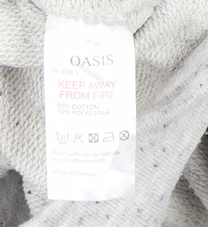 Oasis Women's Grey Pullover Hoodie Size L