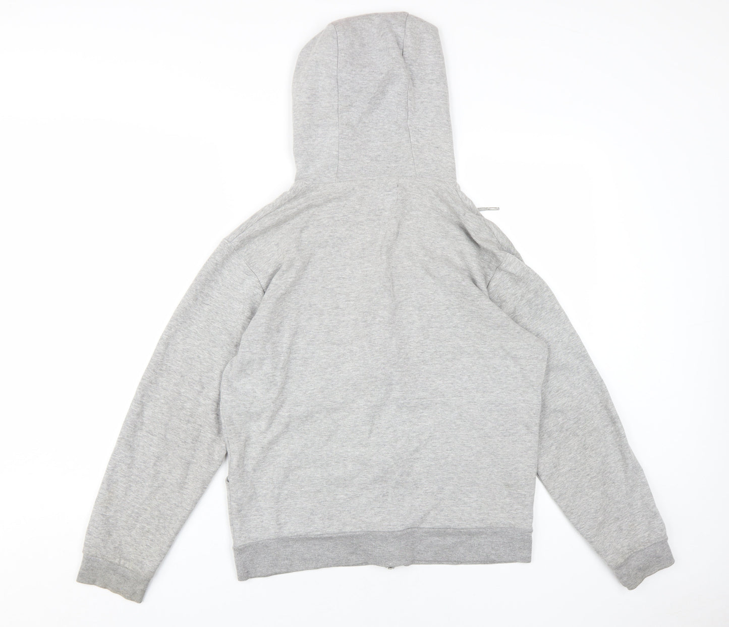 Zara Men’s Grey Full Zip Hoodie, Size 12, Classic Comfort