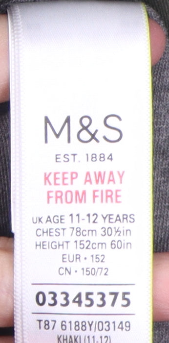 Marks and Spencer Boys Green Military Jacket 11-12 Years
