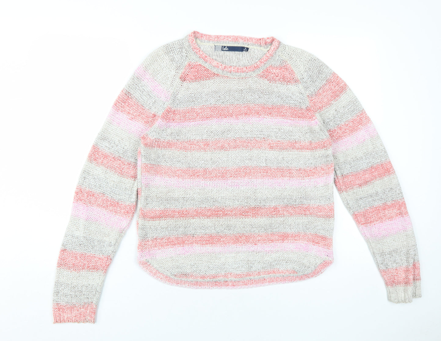Womens UK Size S Isle Multicoloured Pullover Jumper