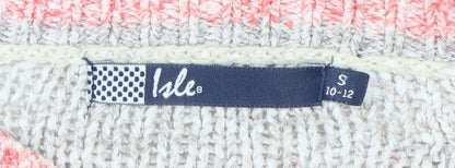 Womens UK Size S Isle Multicoloured Pullover Jumper