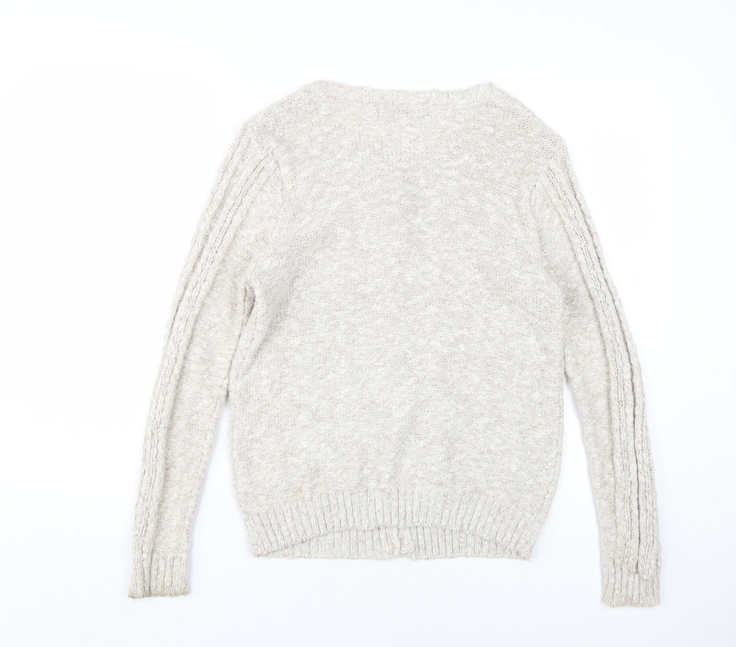 Womens UK Size S Isle Essentials Beige Cardigan Jumper
