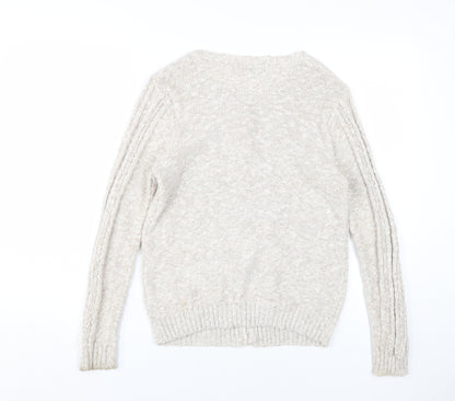 Womens UK Size S Isle Essentials Beige Cardigan Jumper