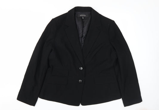 Kasper Women's Black Two-Button Blazer Size 12