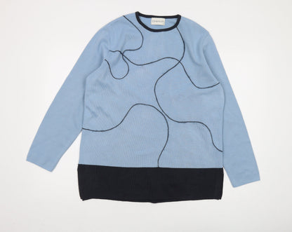 Womens UK Size M Chianti Blue Pullover Jumper