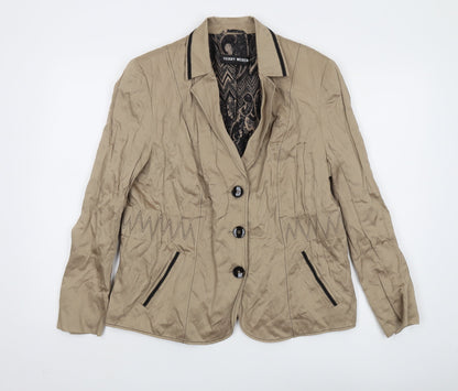 Gerry Weber Beige Women's Blazer Size 16 Notch Collar